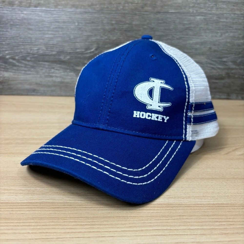 Cambridge Isanti Hat Cap Snapback Blue Hockey Minnesota High School Bluejackets